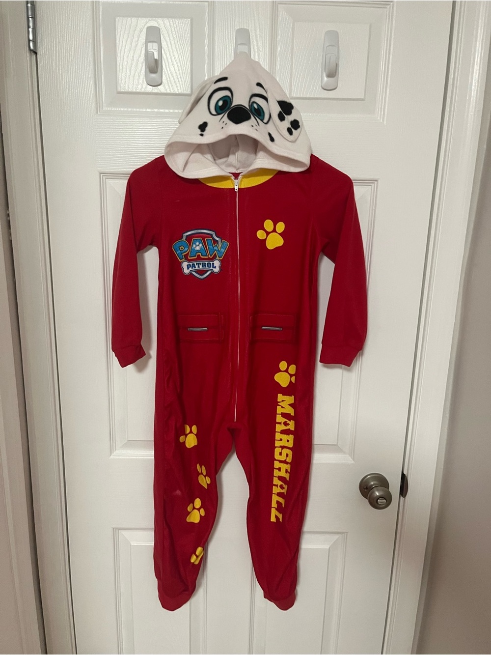 Nickelodeon Paw Patrol Marshall Red and White Hooded Kids Costume Onesie